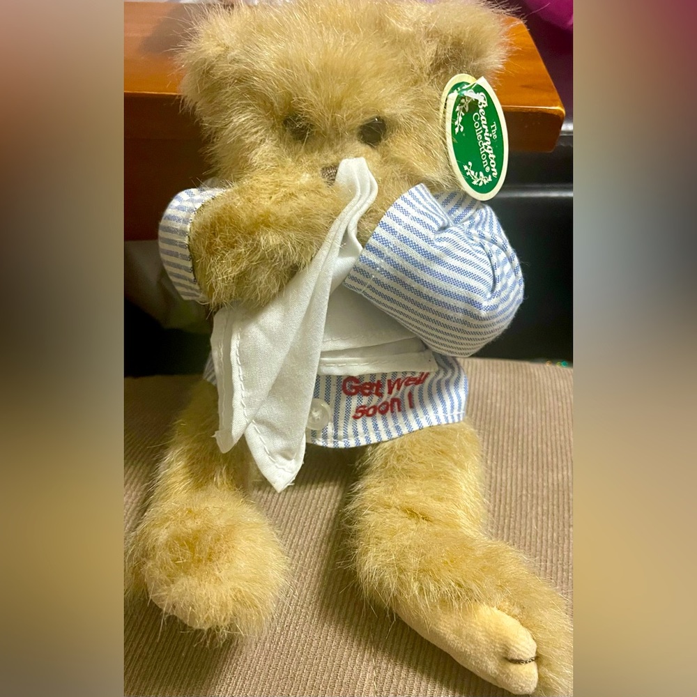 The Bearington Collection bear get well soon plush